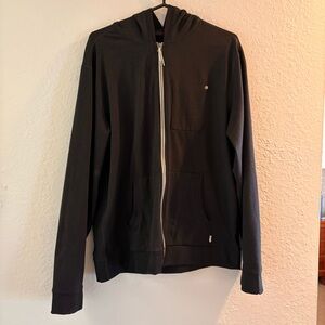 Vuori Men's Black Zip-Up Hoodie Sweater